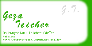 geza teicher business card